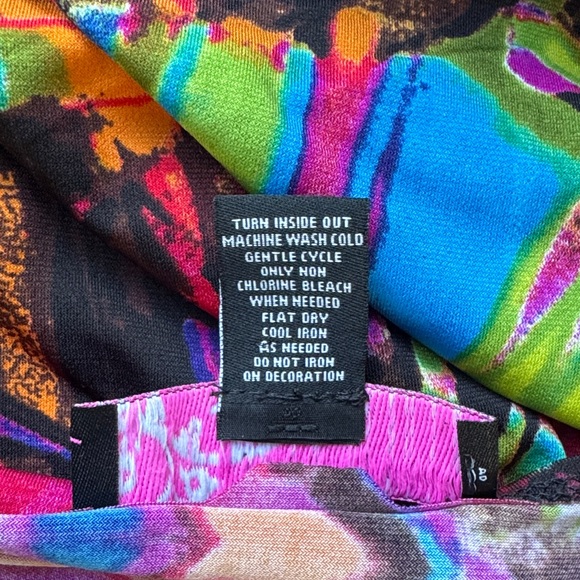 Peck & Peck Multicolor Abstract Tunic Asymmetrical Top ~ Sz XL - Picture 5 of 12